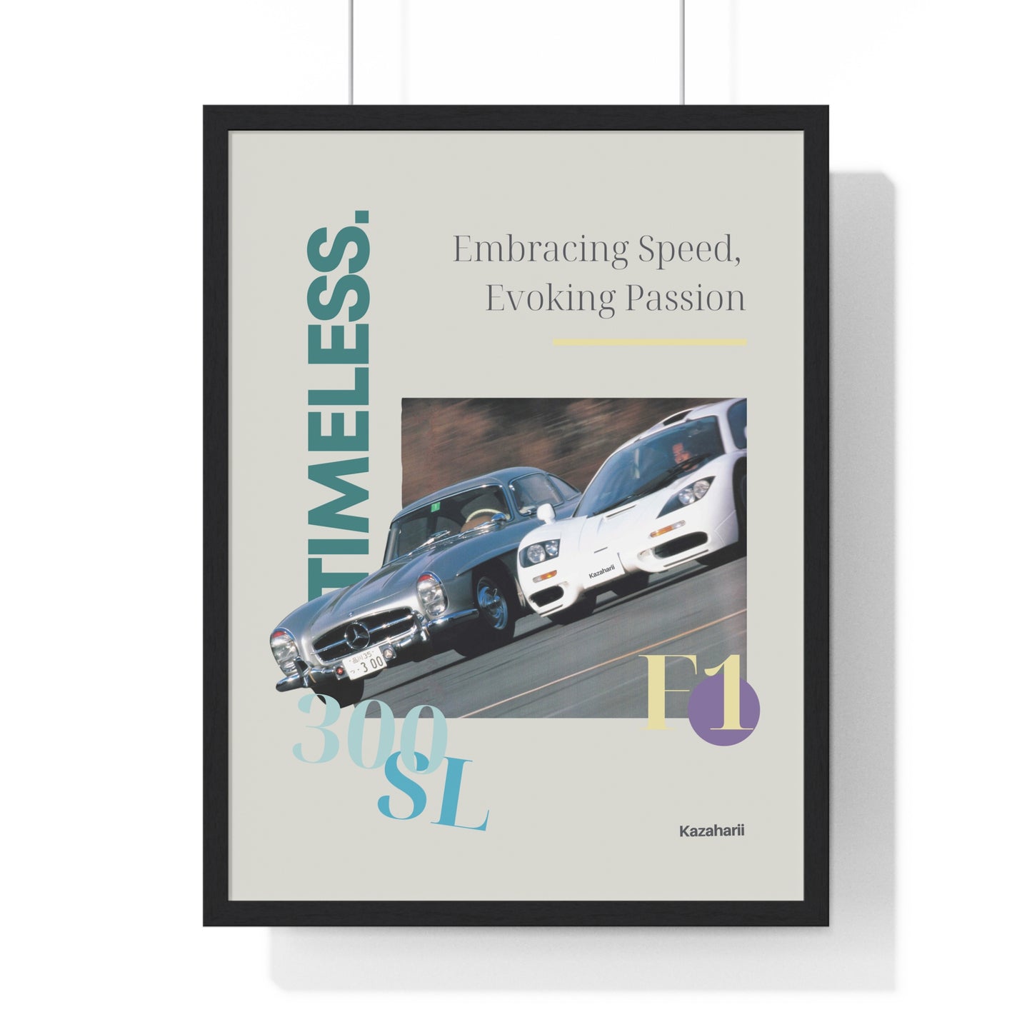 Timeless. 300SL & F1 Road Royalty Framed Print