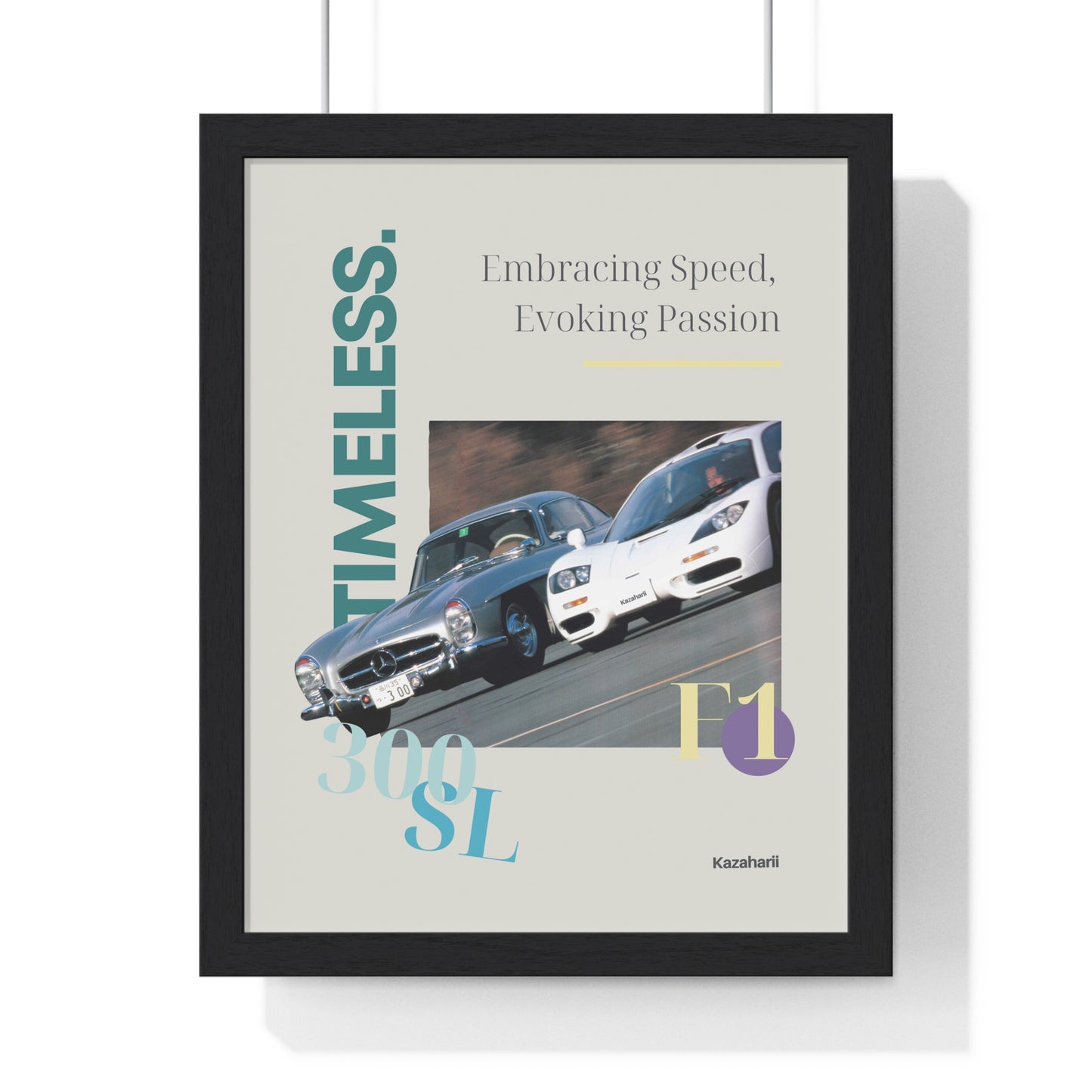 Timeless. 300SL & F1 Road Royalty Framed Print