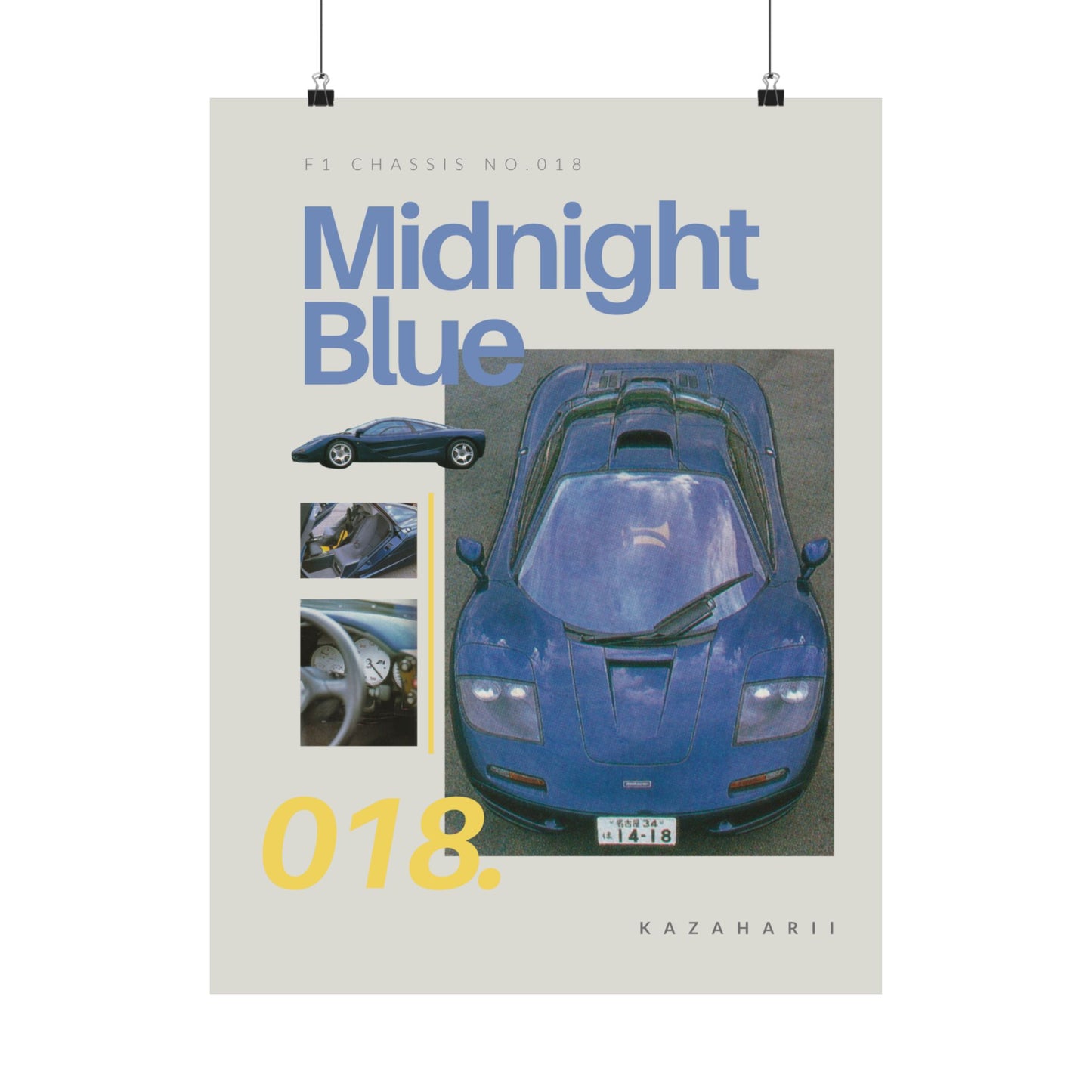 Midnight Blue Pearl – McLaren F1 Chassis 018 Poster