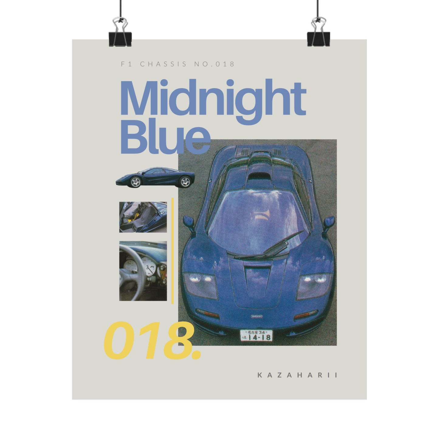 Midnight Blue Pearl – McLaren F1 Chassis 018 Poster