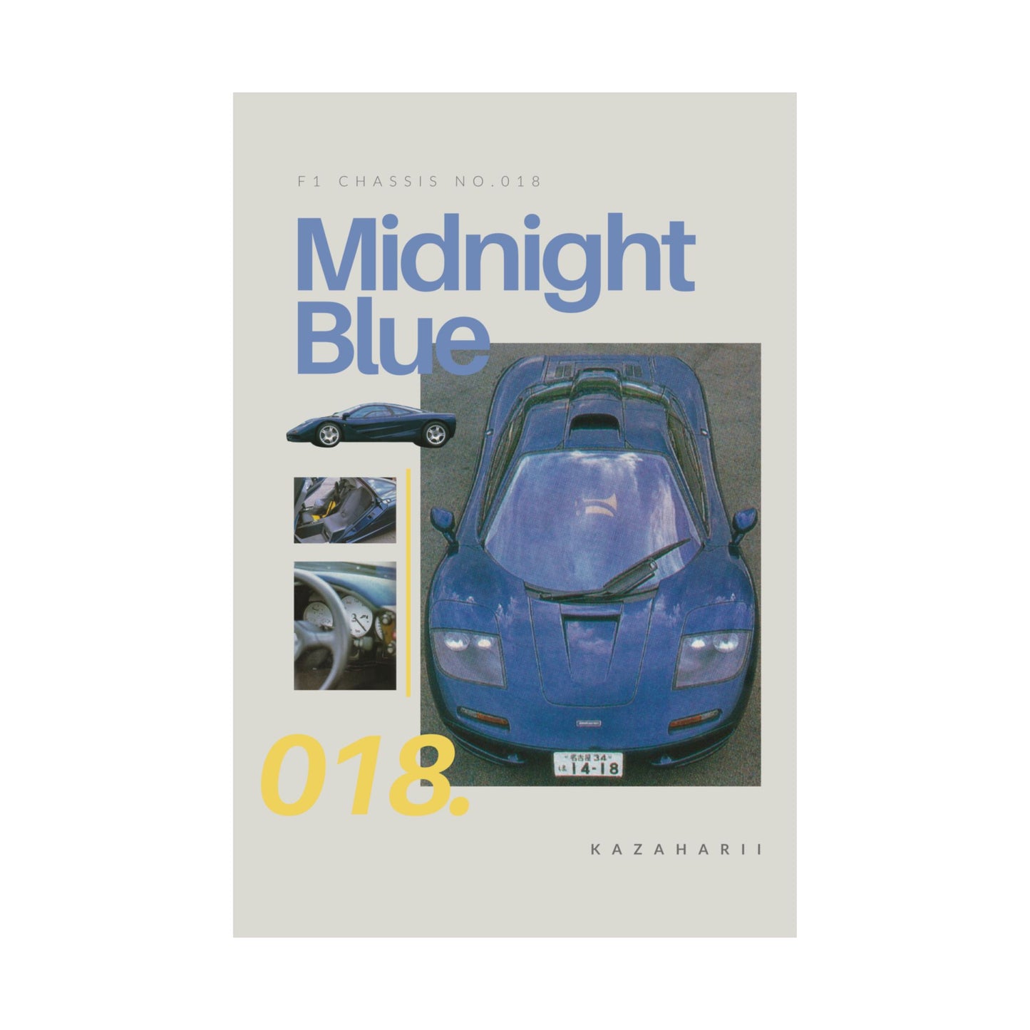 Midnight Blue Pearl – McLaren F1 Chassis 018 Poster