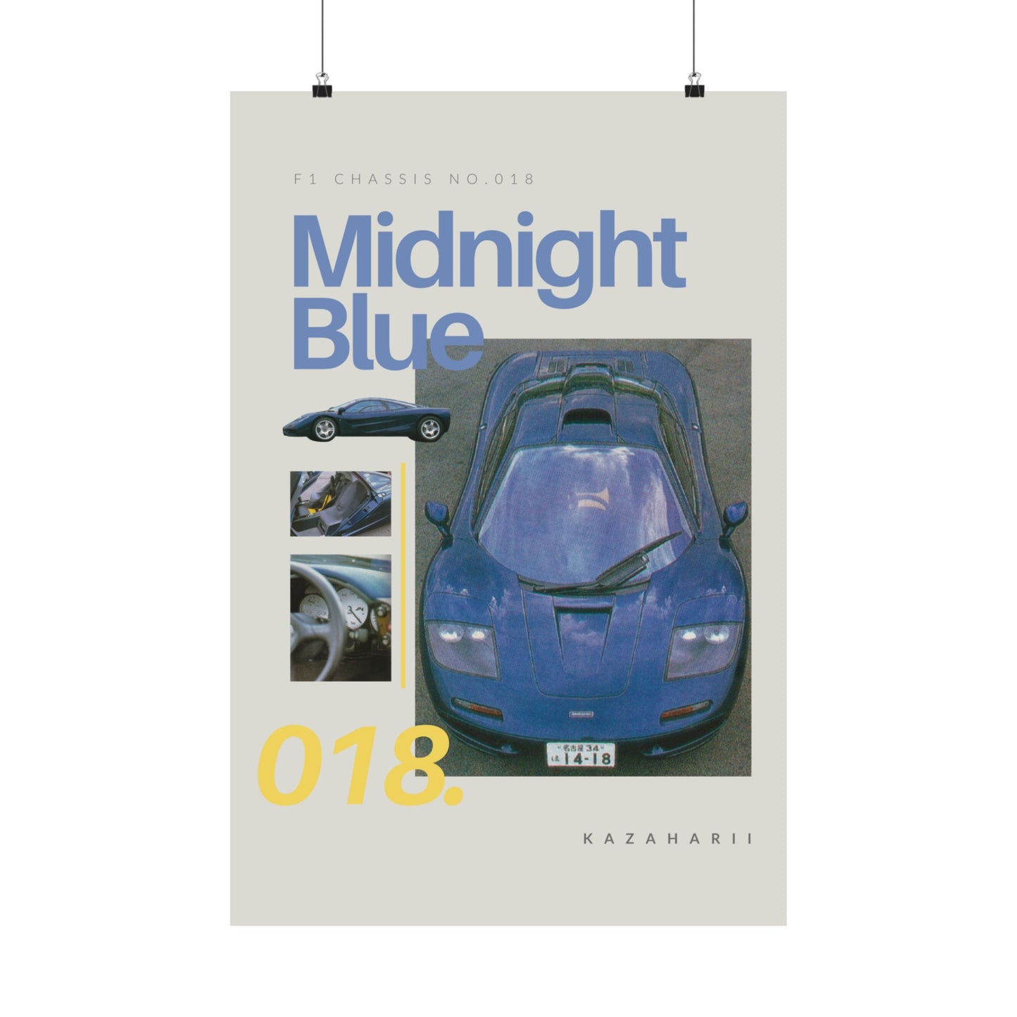 Midnight Blue Pearl – McLaren F1 Chassis 018 Poster
