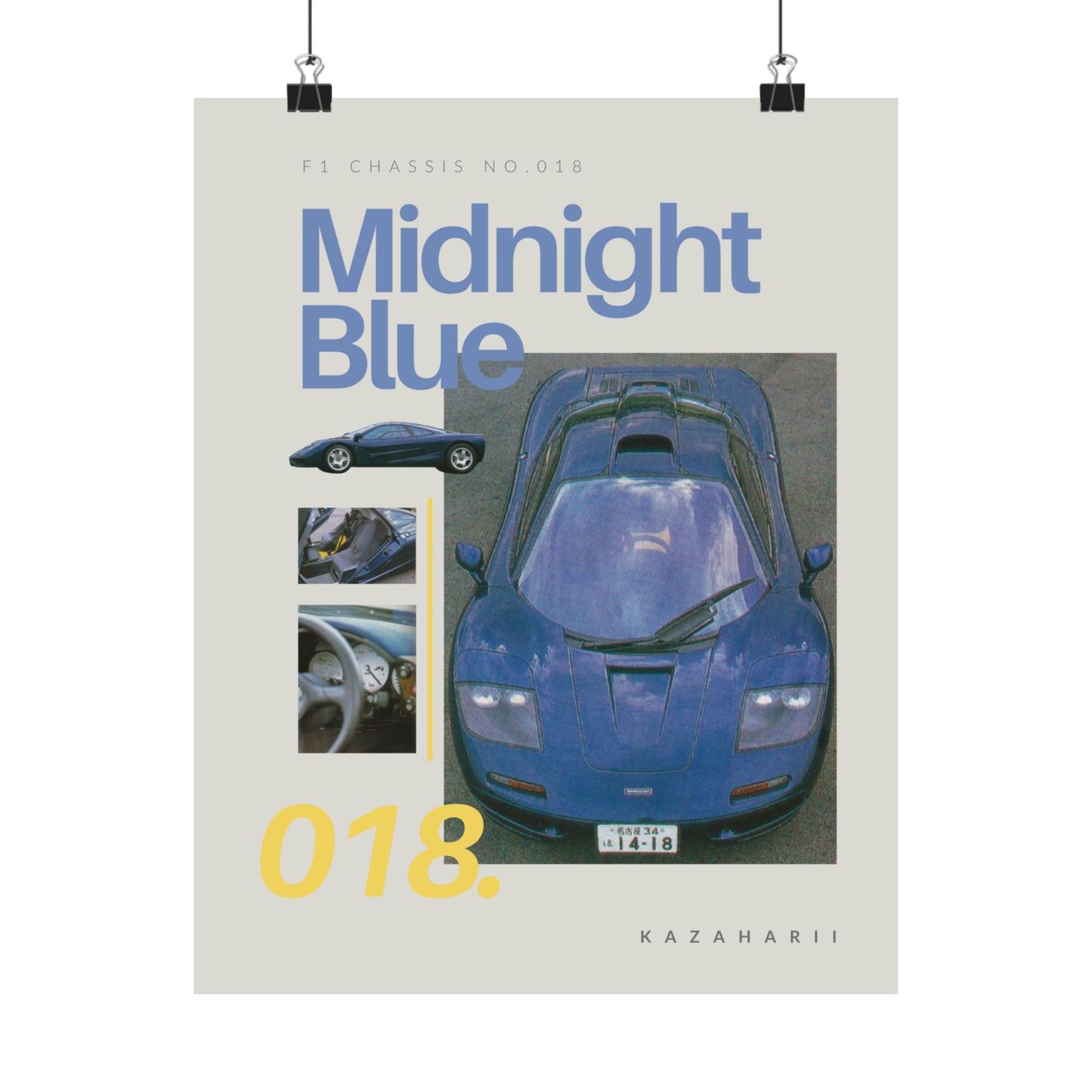 Midnight Blue Pearl – McLaren F1 Chassis 018 Poster