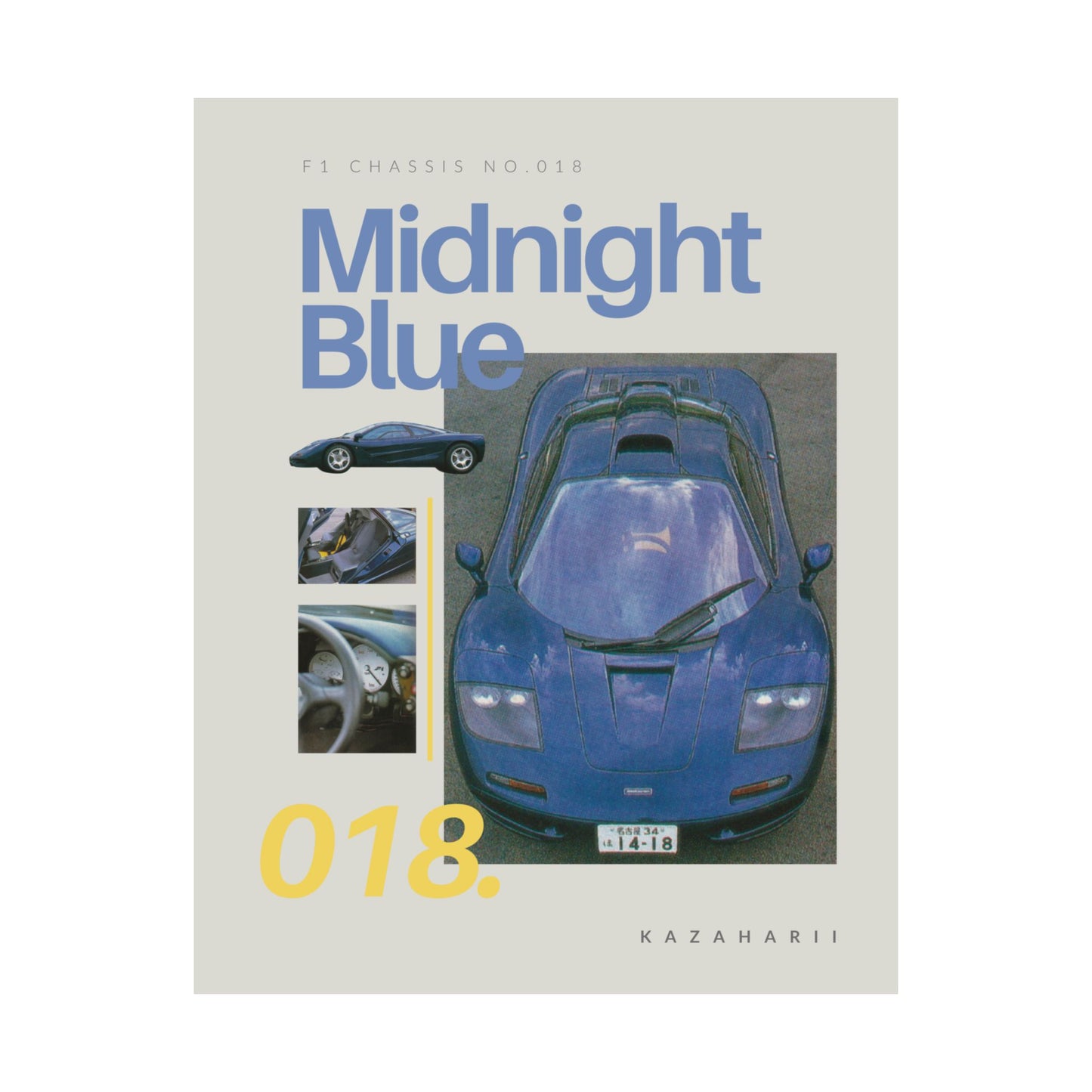 Midnight Blue Pearl – McLaren F1 Chassis 018 Poster