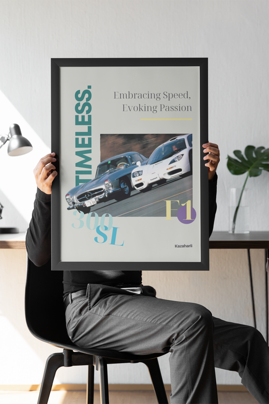Timeless. 300SL & F1 Road Royalty Framed Print